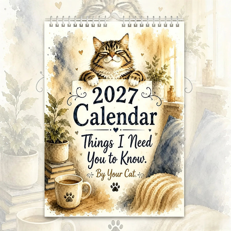 🐱🔥 50 % RABATT! 2027 A Cats Life Wandkalender – Monatliche niedliche Katzenfotos, großes Datumsraster, Feiertagsmarkierungen, dickes Papier, überall hängbare Wohn- und Bürodekoration ✨