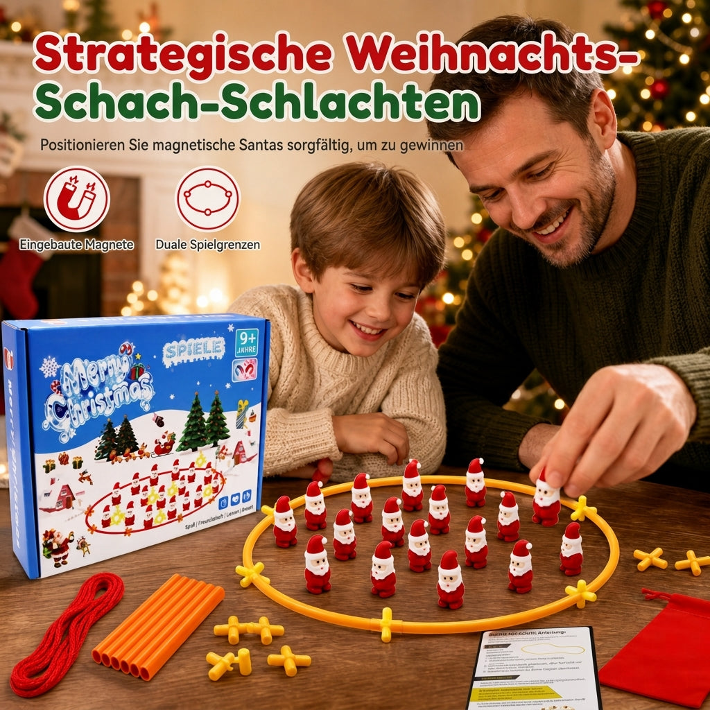 🎄 50% sparen! ♟️Weihnachtsmann-Magnet-Schachspiel – Spielspaß überall hin, keine verlorenen Figuren – ideal für Kinder & die ganze Familie 🎅✨