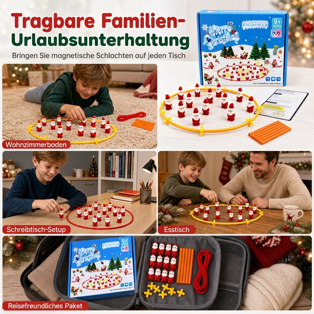 🎄 50% sparen! ♟️Weihnachtsmann-Magnet-Schachspiel – Spielspaß überall hin, keine verlorenen Figuren – ideal für Kinder & die ganze Familie 🎅✨
