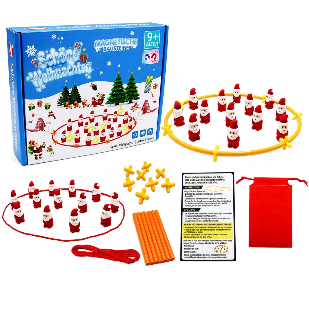 🎄 50% sparen! ♟️Weihnachtsmann-Magnet-Schachspiel – Spielspaß überall hin, keine verlorenen Figuren – ideal für Kinder & die ganze Familie 🎅✨