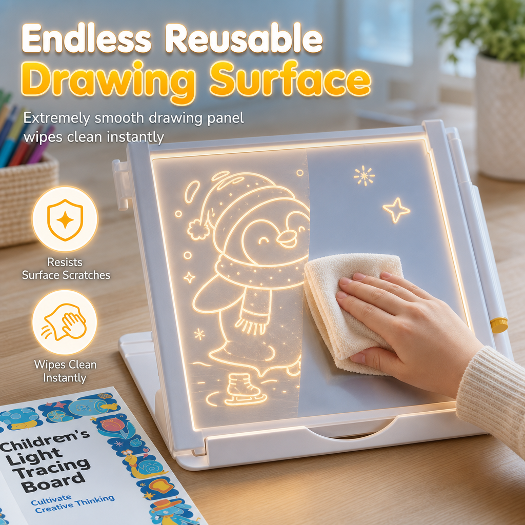 🎨 Zeichnen & Lernen leicht gemacht! – Leuchtendes LED-Tracing-Board für Kinder – einfach Vorlagen nachzeichnen & spielerisch lernen – perfekt für zu Hause & unterwegs ✨📚