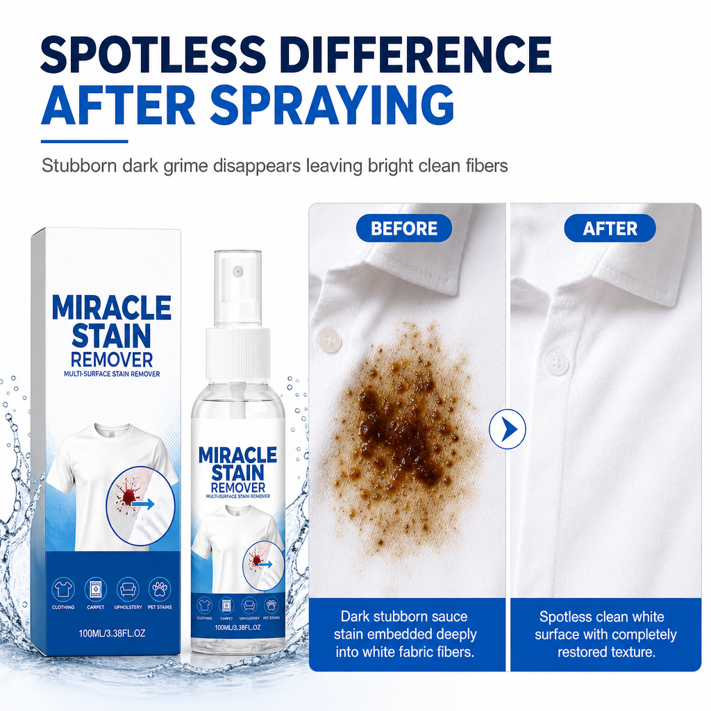 👕 Fleck drauf? Kein Problem! – Sanfter Fleckenentferner-Spray für Kleidung & Textilien – mild, gründlich & ohne Ausbleichen – einfach aufsprühen & einwirken lassen ✨