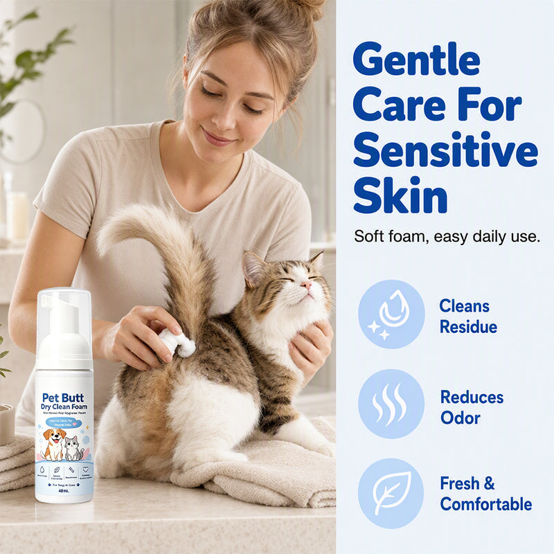 🧼 Po sauber ohne Wasser! – Trockenreinigungsschaum für Hunde & Katzen – einfach auftragen, abwischen, fertig – ohne Abspülen 🐾✨