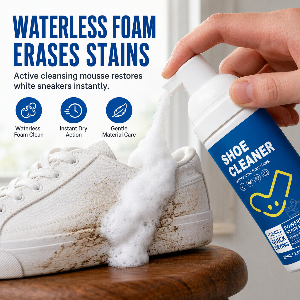 👟 Schuhe schmutzig? Ohne Wasser kein Problem! – Schuhreinigungs-Mousse für alle Materialien – reinigt sanft, ohne Flecken & ideal für unterwegs ✨