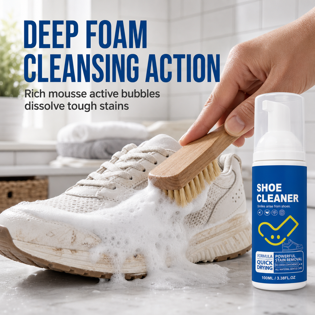 👟 Schuhe schmutzig? Ohne Wasser kein Problem! – Schuhreinigungs-Mousse für alle Materialien – reinigt sanft, ohne Flecken & ideal für unterwegs ✨