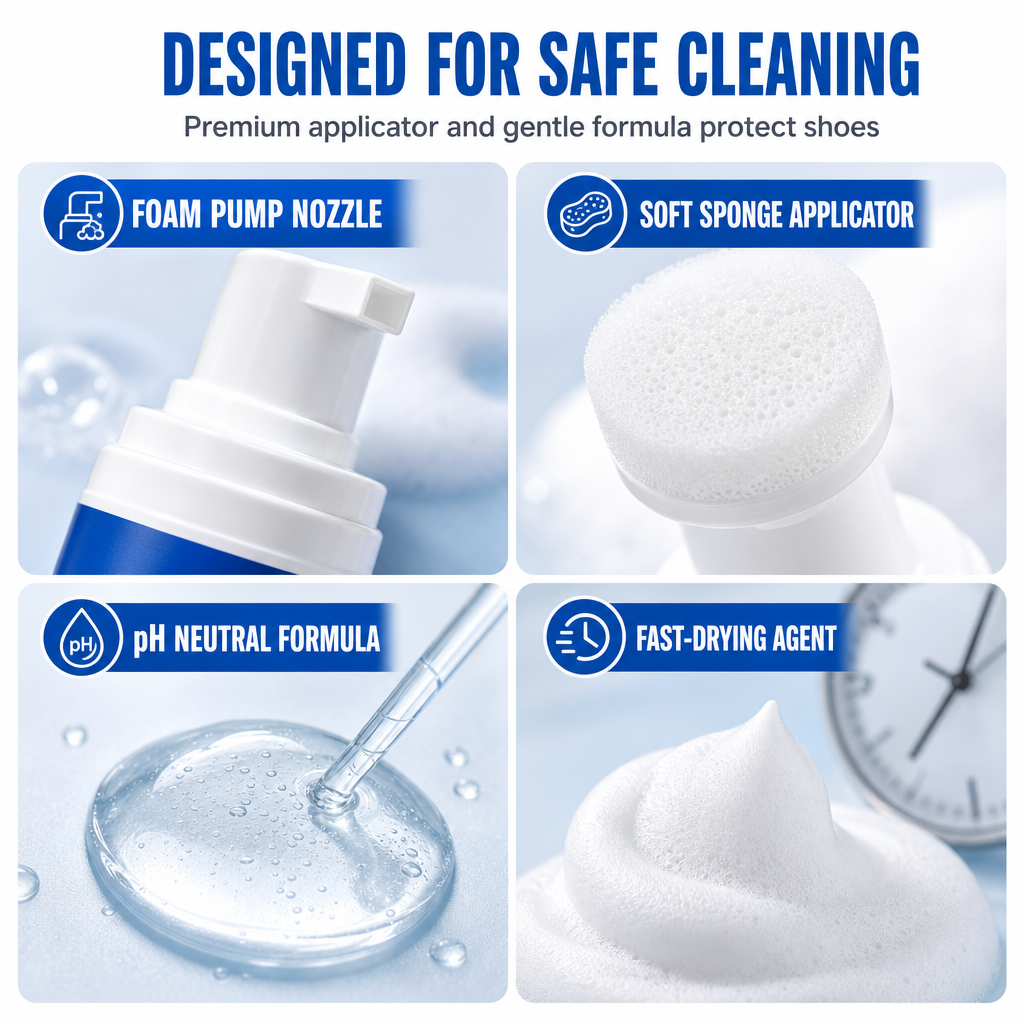 👟 Schuhe schmutzig? Ohne Wasser kein Problem! – Schuhreinigungs-Mousse für alle Materialien – reinigt sanft, ohne Flecken & ideal für unterwegs ✨