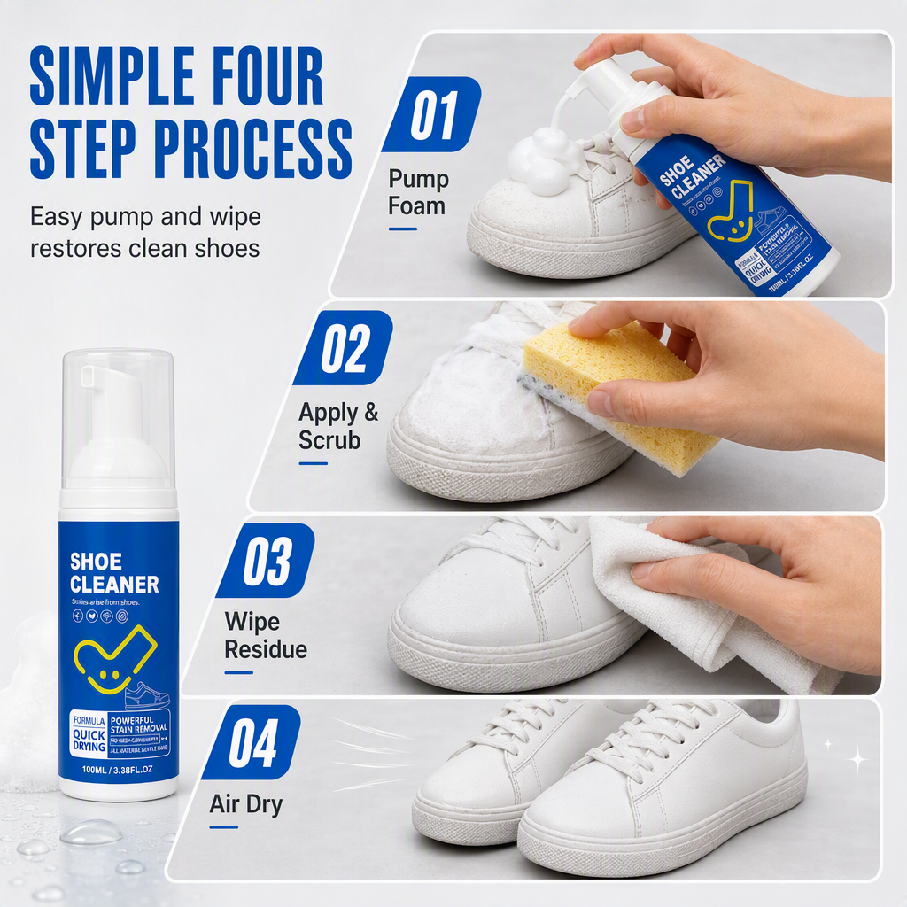 👟 Schuhe schmutzig? Ohne Wasser kein Problem! – Schuhreinigungs-Mousse für alle Materialien – reinigt sanft, ohne Flecken & ideal für unterwegs ✨