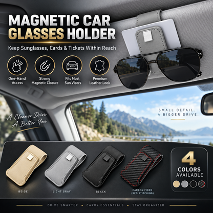 🕶️ Brille im Auto immer griffbereit! – Brillenhalter-Clip für die Sonnenblende – kein Suchen, kein Kratzen, keine verrutschte Brille – einfach anclipsen & fertig 🚗✨