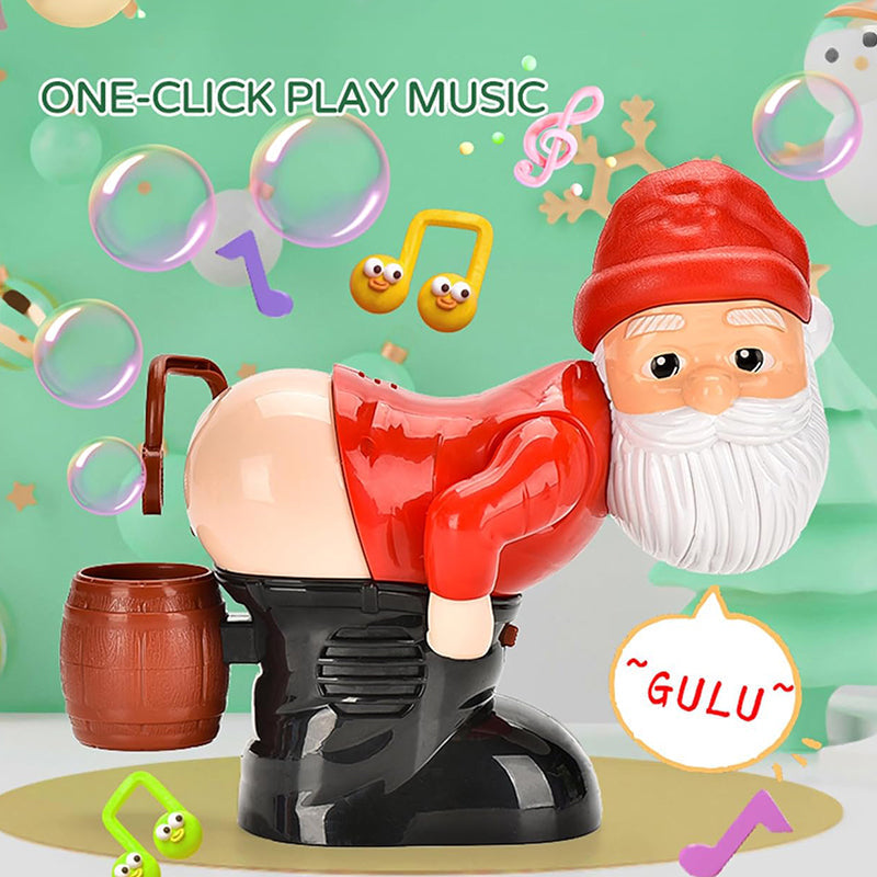🎅 50 % RABATT! ✨ Weihnachtsmann-Seifenblasenmaschine – Automatisches Seifenblasenpusten mit nur einem Klick, fröhliche Musik und blinkende Nachtlichter – Niedliches Weihnachtsspielzeug für Kinder und Familienspaß 🎄