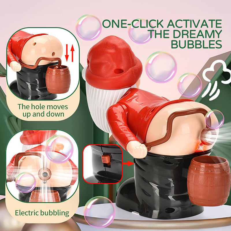 🎅 50 % RABATT! ✨ Weihnachtsmann-Seifenblasenmaschine – Automatisches Seifenblasenpusten mit nur einem Klick, fröhliche Musik und blinkende Nachtlichter – Niedliches Weihnachtsspielzeug für Kinder und Familienspaß 🎄