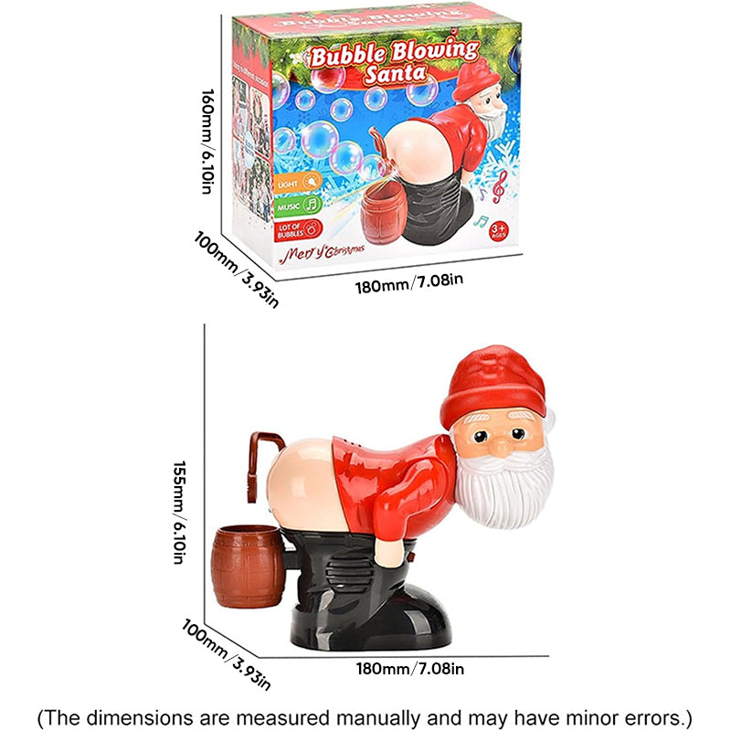 🎅 50 % RABATT! ✨ Weihnachtsmann-Seifenblasenmaschine – Automatisches Seifenblasenpusten mit nur einem Klick, fröhliche Musik und blinkende Nachtlichter – Niedliches Weihnachtsspielzeug für Kinder und Familienspaß 🎄