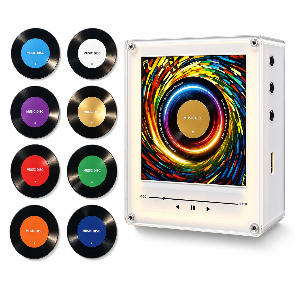 🔥🎄2026 Neuheit!! 🎅🎃Weihnachts-Kühlschrankmagnet-Set im Schallplattenspieler-Design mit NFC-Musikbox