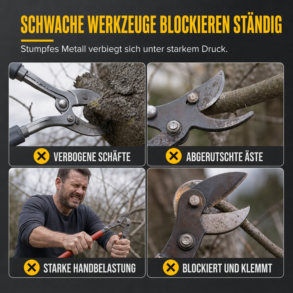 📢📢50 % RABATT!! ⏰Hochleistungs-Gartenschere für dicke Äste – Arbeitssparende Obstbaumschere