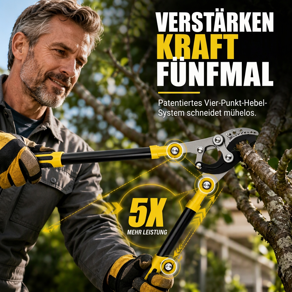 📢📢50 % RABATT!! ⏰Hochleistungs-Gartenschere für dicke Äste – Arbeitssparende Obstbaumschere