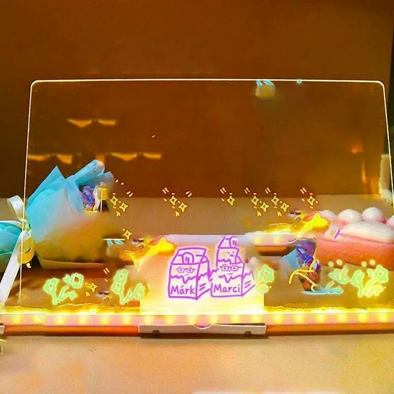 🥳HEISSER VERKAUF 2026🥳💞ÜBER 50.000 VERKAUFT! 🎨✨ 50 % RABATT! Leuchtende, löschbare Maltafel zum Selbermachen für Kinder – sanfte LED-Beleuchtung, wiederverwendbares Acryl, dient gleichzeitig als Nachtlicht. Unendlicher kreativer Spaß! 🛡️💚