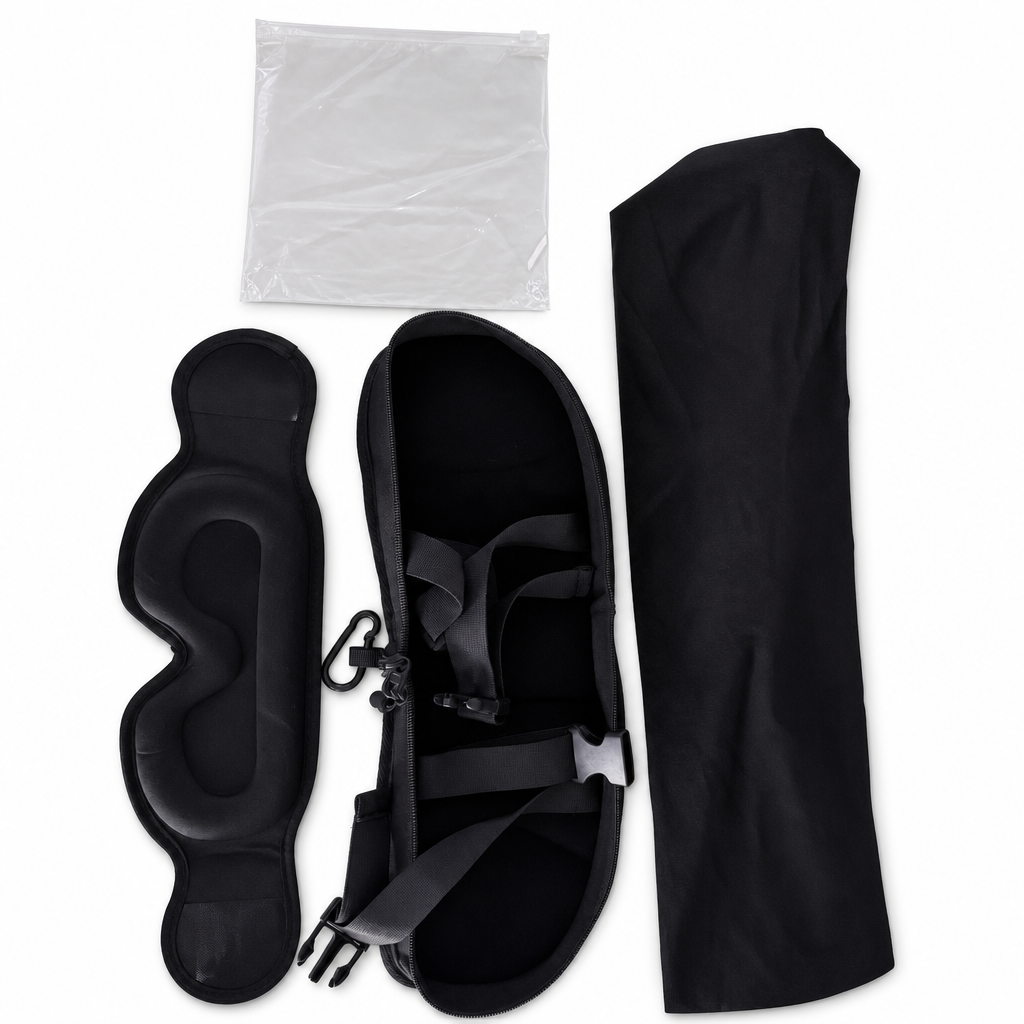 ⏰Set aus integriertem Memory-Foam-Reisekissen und 3D-abdunkelnder Schlafmaske zur Nackenstütze auf Reisen