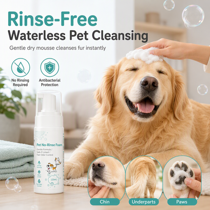 🐾 50% RABATT! 🧼 Trockenschaum ohne Abspülen – Für Katzen & Hunde ✨
