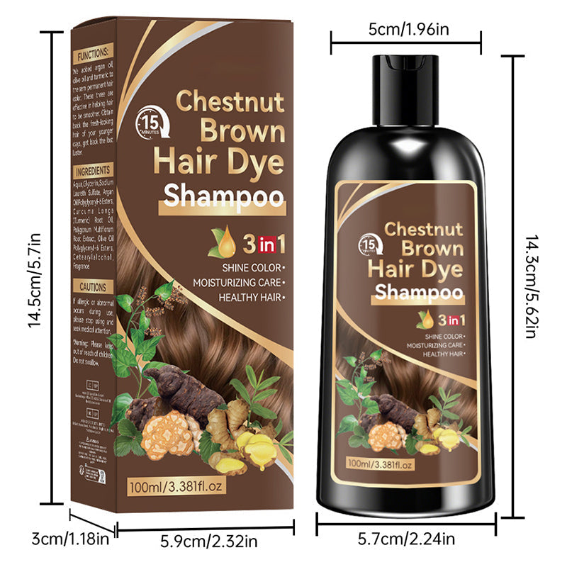⚡ Pflanzliches 3-in-1-Haarfärbe-Shampoo – färbt, pflegt & reinigt – sanft & einfach 🌿