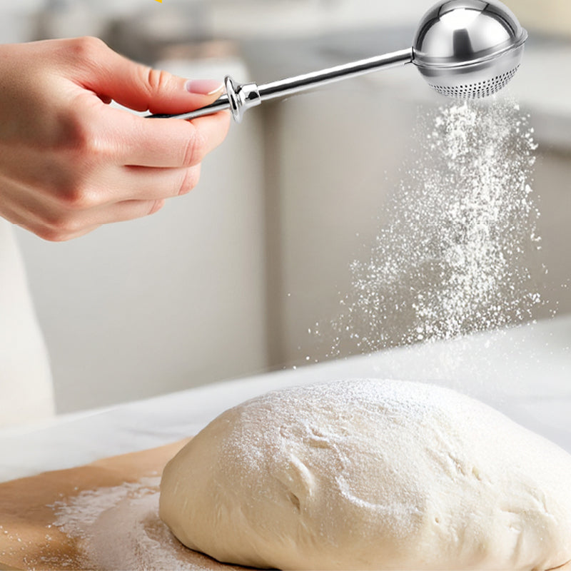 🍰 Mehlklumpen & Staubchaos? – Multifunktionaler Mehlstreuer zum Backen – gleichmäßig streuen ohne Sauerei – für Mehl, Puderzucker & Kakao ✨