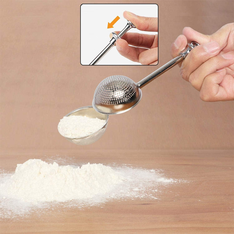 🍰 Mehlklumpen & Staubchaos? – Multifunktionaler Mehlstreuer zum Backen – gleichmäßig streuen ohne Sauerei – für Mehl, Puderzucker & Kakao ✨