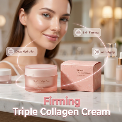 💧 Trockene & schlaffe Haut? – Straffende Feuchtigkeitscreme mit Dreifach-Kollagen – hydratisiert tief, unterstützt die Elastizität & sorgt für ein glatteres Hautbild ✨