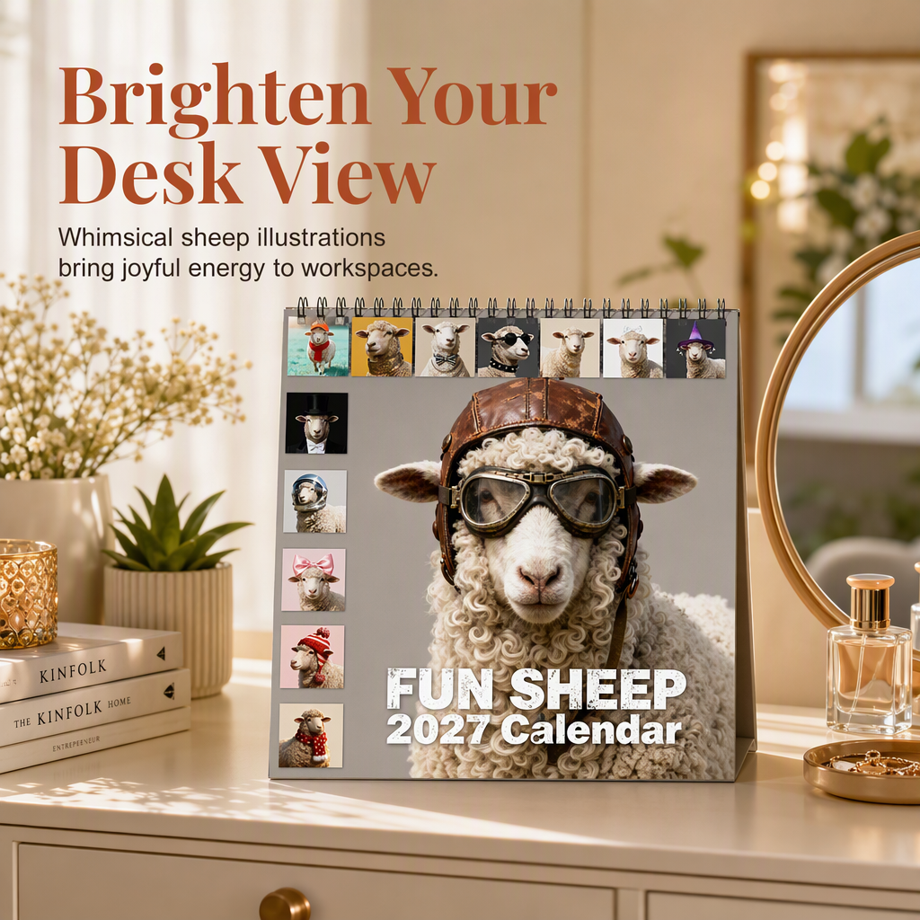 🐑 Ein Jahr voller Schaf-Witze! – Lustiger 12-Monats-Kalender mit Schafen – charmante Motive, die jeden Monat zum Schmunzeln bringen – perfekt als Geschenk 🎁📅