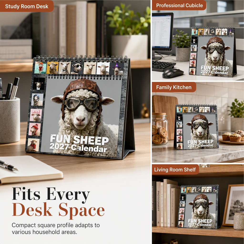 🐑 Ein Jahr voller Schaf-Witze! – Lustiger 12-Monats-Kalender mit Schafen – charmante Motive, die jeden Monat zum Schmunzeln bringen – perfekt als Geschenk 🎁📅