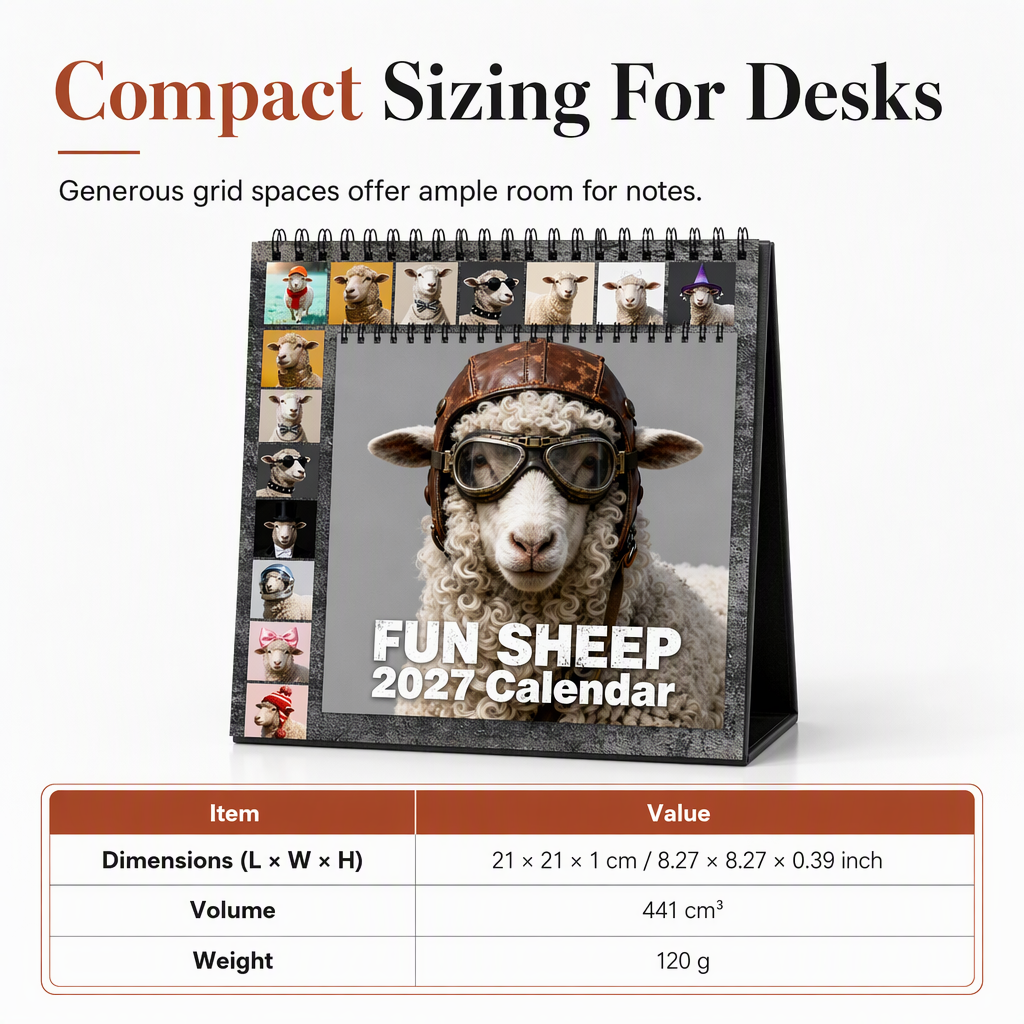 🐑 Ein Jahr voller Schaf-Witze! – Lustiger 12-Monats-Kalender mit Schafen – charmante Motive, die jeden Monat zum Schmunzeln bringen – perfekt als Geschenk 🎁📅