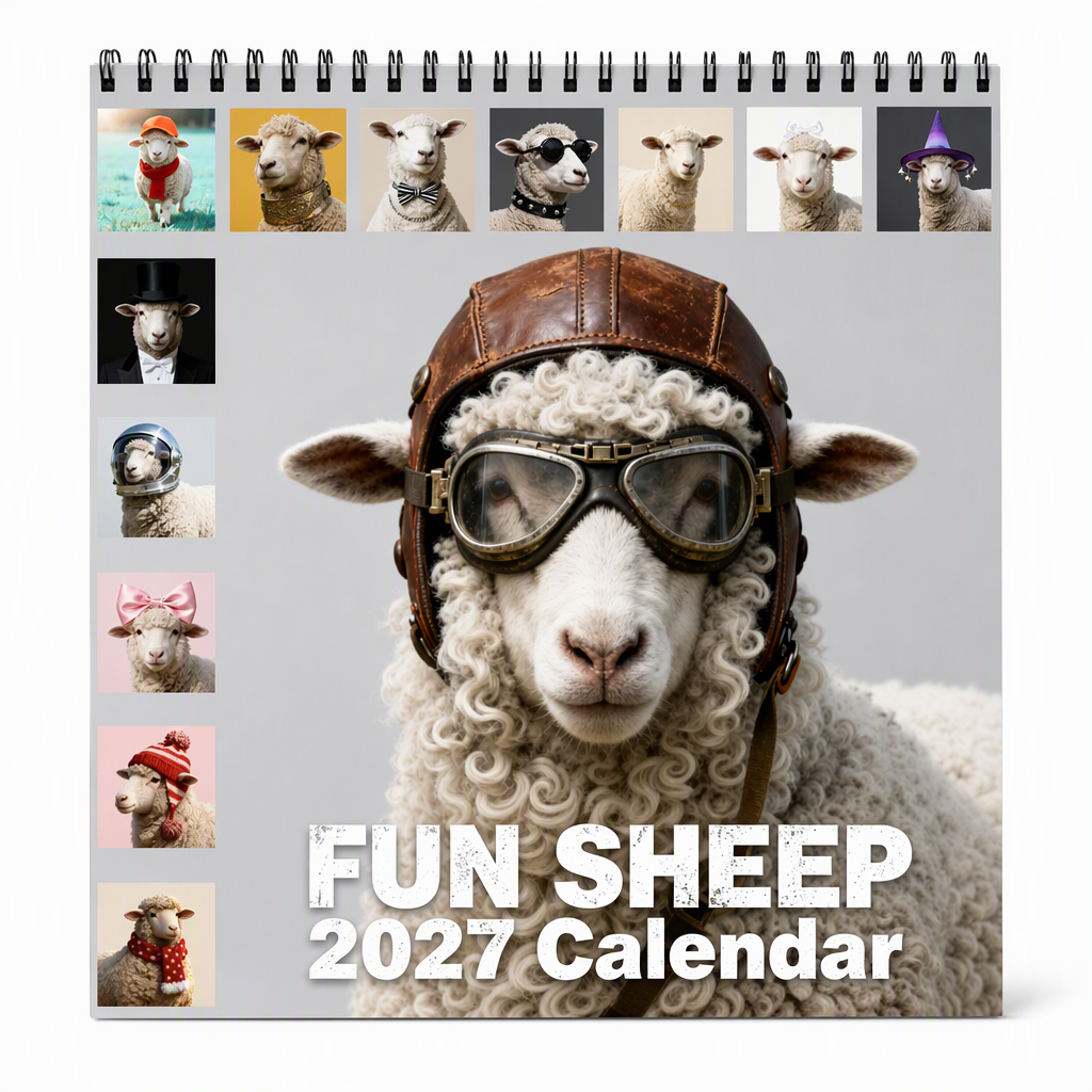 🐑 Ein Jahr voller Schaf-Witze! – Lustiger 12-Monats-Kalender mit Schafen – charmante Motive, die jeden Monat zum Schmunzeln bringen – perfekt als Geschenk 🎁📅