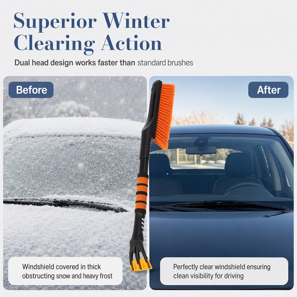 🚗 Schnee & Eis? Kein Problem! – Ausziehbare Auto-Schneeschaufel mit Schneebürste & Eiskratzer – multifunktional, teleskopierbar & immer griffbereit – ideal für den Winter ❄️✨