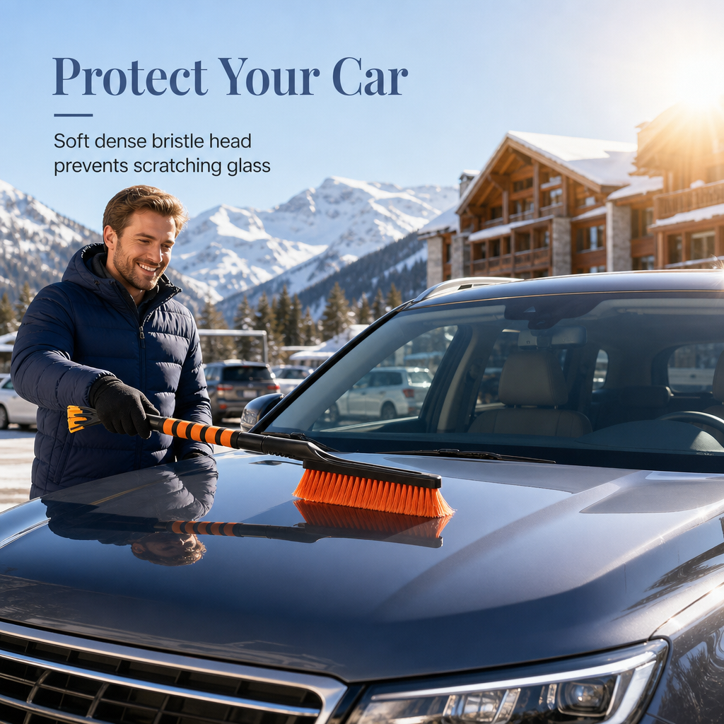 🚗 Schnee & Eis? Kein Problem! – Ausziehbare Auto-Schneeschaufel mit Schneebürste & Eiskratzer – multifunktional, teleskopierbar & immer griffbereit – ideal für den Winter ❄️✨