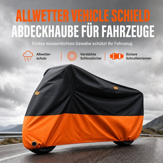 🌧️ Regen, Staub & Kratzer? – Wasserdichte Motorradabdeckung mit Schlossösen – windfest, wetterfest & mit zusätzlicher Sicherung für Kettenschloss & Co. – ideal für draußen & Garage 🏍️🔒