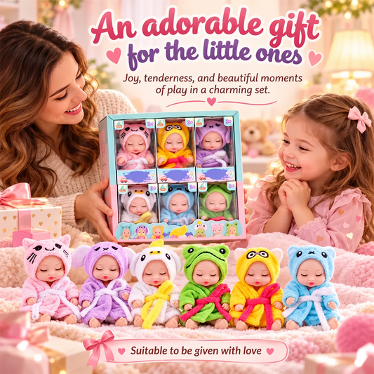 ⏳Zeitlich begrenztes Angebot⏳ Mini-Reborn-Babypuppe mit schlafendem Gesicht – 6 Tiermotive zur Auswahl