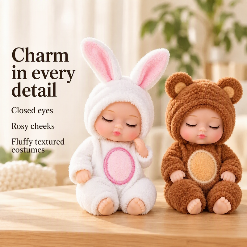 ⏳Zeitlich begrenztes Angebot⏳ Mini-Reborn-Babypuppe mit schlafendem Gesicht – 6 Tiermotive zur Auswahl