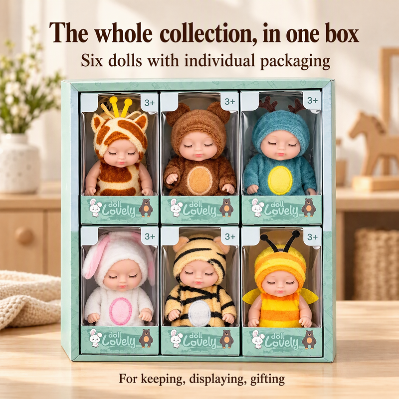 ⏳Zeitlich begrenztes Angebot⏳ Mini-Reborn-Babypuppe mit schlafendem Gesicht – 6 Tiermotive zur Auswahl