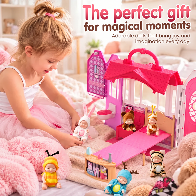 ⏳Zeitlich begrenztes Angebot⏳ Mini-Reborn-Babypuppe mit schlafendem Gesicht – 6 Tiermotive zur Auswahl