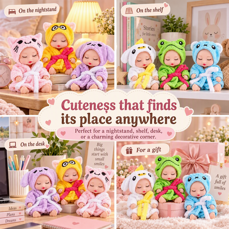 ⏳Zeitlich begrenztes Angebot⏳ Mini-Reborn-Babypuppe mit schlafendem Gesicht – 6 Tiermotive zur Auswahl
