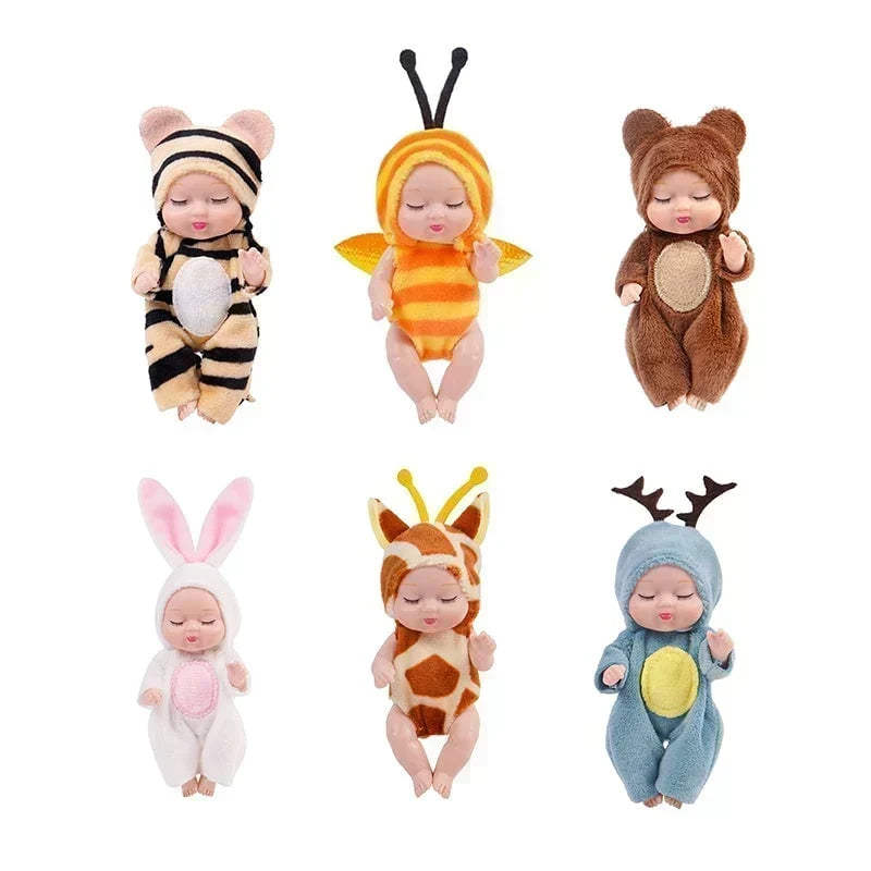 ⏳Zeitlich begrenztes Angebot⏳ Mini-Reborn-Babypuppe mit schlafendem Gesicht – 6 Tiermotive zur Auswahl