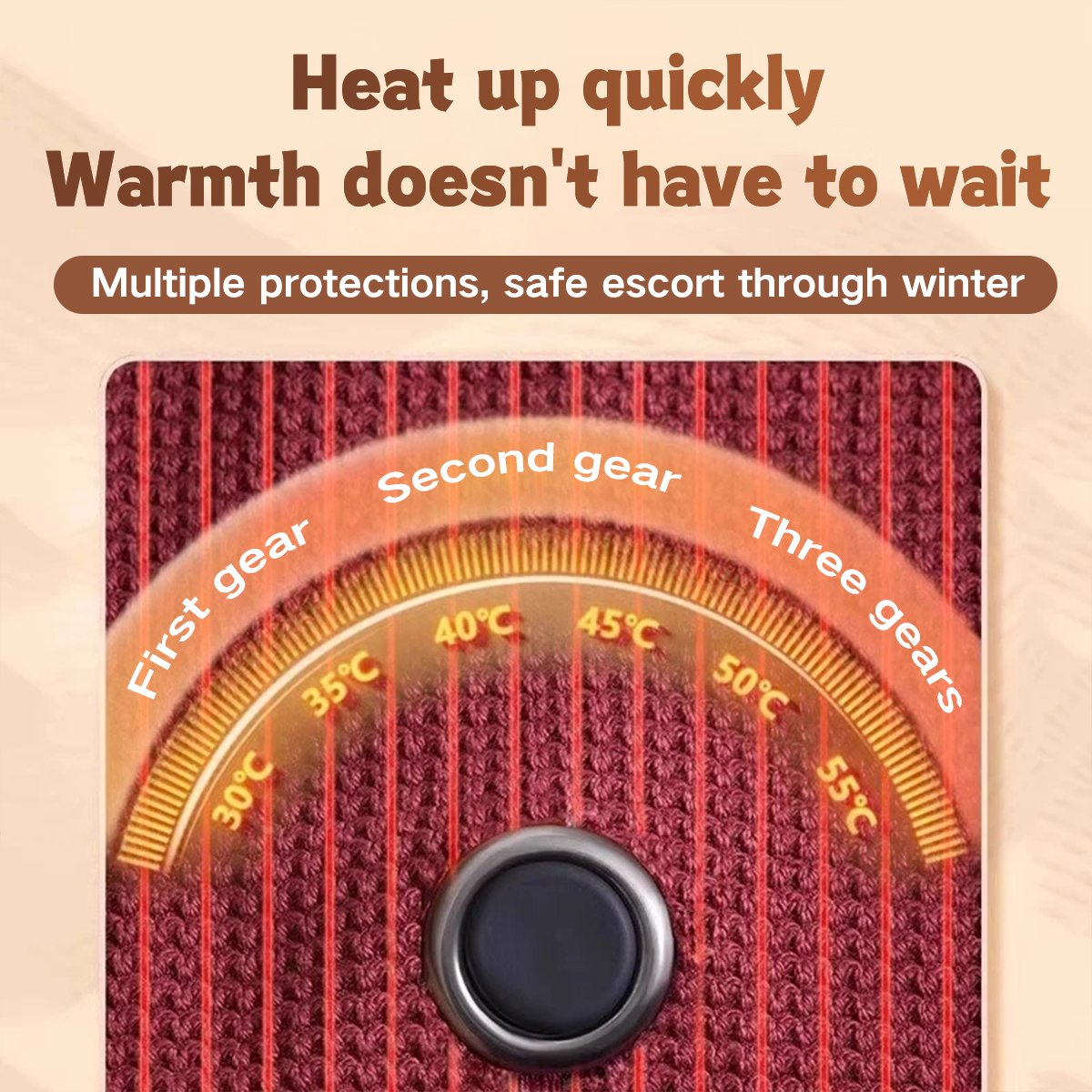 🔥❄️ Bleiben Sie den ganzen Winter warm – Tragbare elektrische Heizdecke/Schal