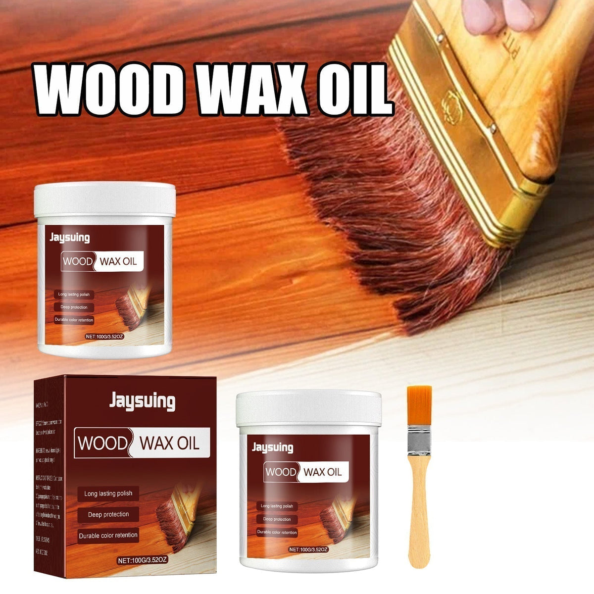 Matte oder verschmutzte Holzflächen? – Scomeri Holzreiniger & Glanzpolitur – reinigt gründlich, bringt neuen Glanz & enthält eine hochwertige Bürste – 99 g (3,5 oz) ✨