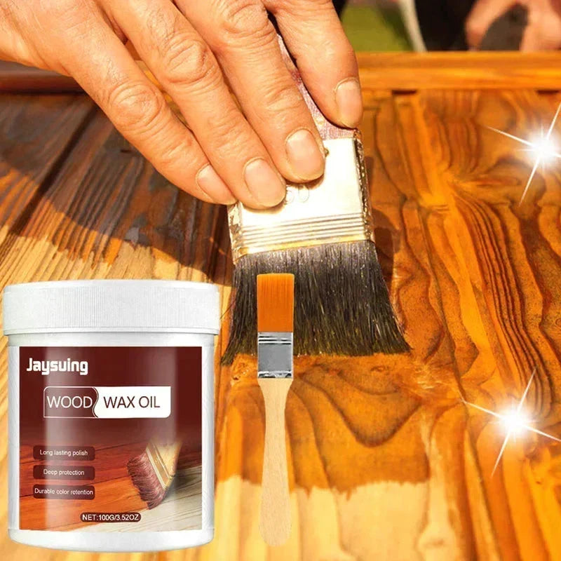 Matte oder verschmutzte Holzflächen? – Scomeri Holzreiniger & Glanzpolitur – reinigt gründlich, bringt neuen Glanz & enthält eine hochwertige Bürste – 99 g (3,5 oz) ✨