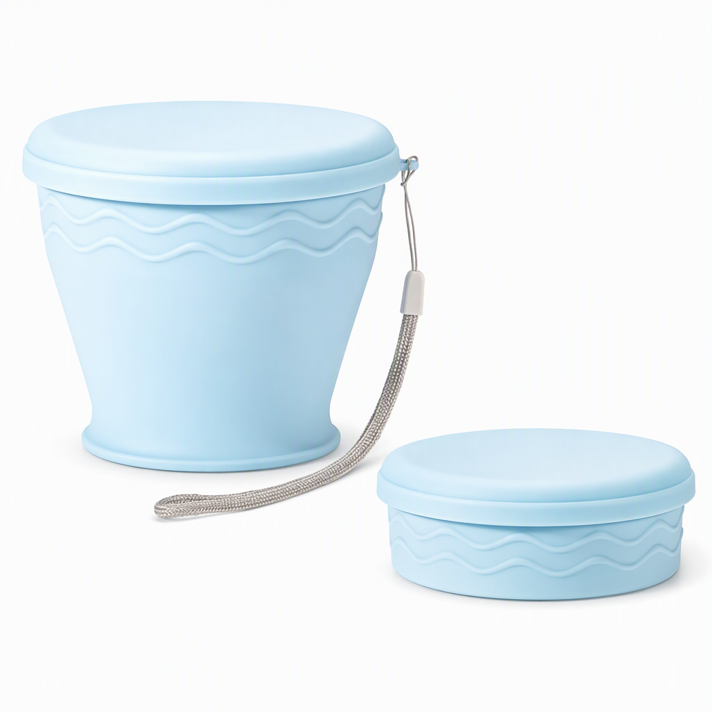 🎒 Nie wieder sperrige Trinkbecher! – Faltbarer Silikon-Reisebecher – einfach zusammenklappen, platzsparend verstauen & überall mitnehmen ✨☕