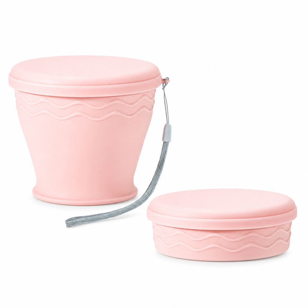 🎒 Nie wieder sperrige Trinkbecher! – Faltbarer Silikon-Reisebecher – einfach zusammenklappen, platzsparend verstauen & überall mitnehmen ✨☕