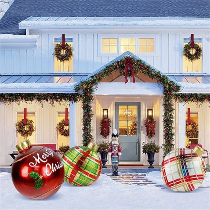 🎅 Weihnachtsstimmung für draußen! – Dekorativer PVC-Aufblasballon für Weihnachten – auffällig, leicht & ideal für Garten, Terrasse & Eingang 🎄✨