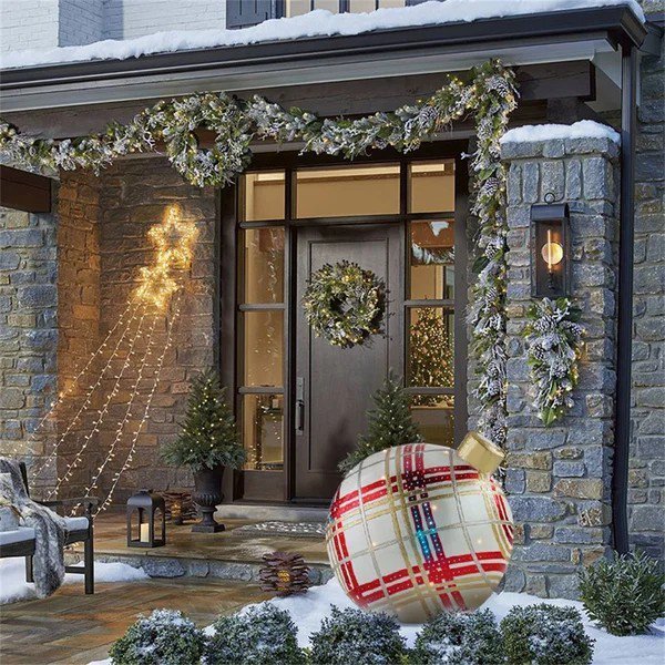 🎅 Weihnachtsstimmung für draußen! – Dekorativer PVC-Aufblasballon für Weihnachten – auffällig, leicht & ideal für Garten, Terrasse & Eingang 🎄✨