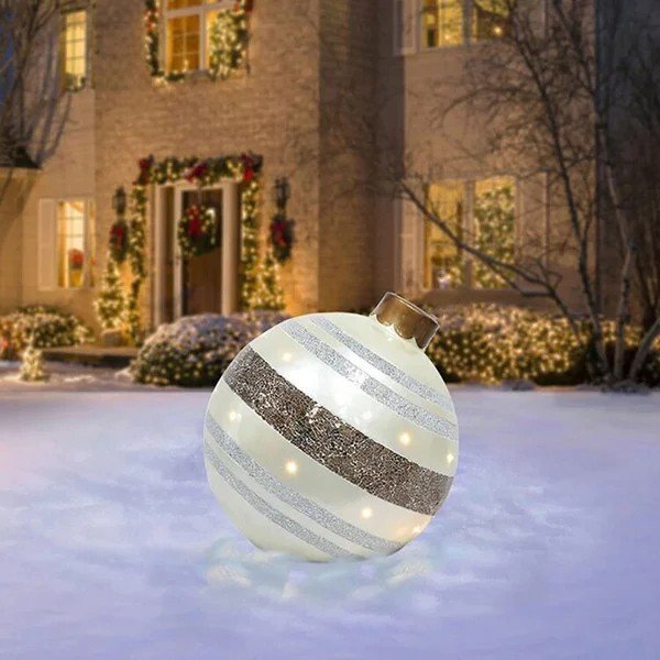 🎅 Weihnachtsstimmung für draußen! – Dekorativer PVC-Aufblasballon für Weihnachten – auffällig, leicht & ideal für Garten, Terrasse & Eingang 🎄✨