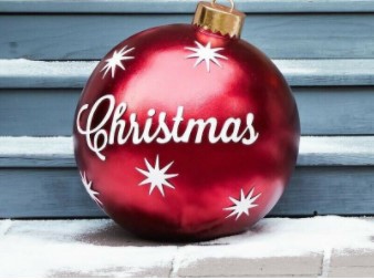🎅 Weihnachtsstimmung für draußen! – Dekorativer PVC-Aufblasballon für Weihnachten – auffällig, leicht & ideal für Garten, Terrasse & Eingang 🎄✨