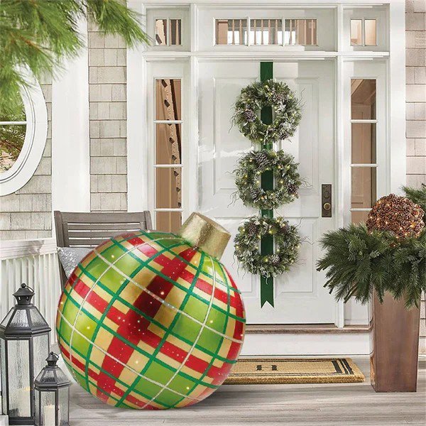 🎅 Weihnachtsstimmung für draußen! – Dekorativer PVC-Aufblasballon für Weihnachten – auffällig, leicht & ideal für Garten, Terrasse & Eingang 🎄✨
