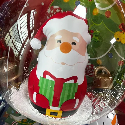 🎅 Weihnachtsstimmung für draußen! – Dekorativer PVC-Aufblasballon für Weihnachten – auffällig, leicht & ideal für Garten, Terrasse & Eingang 🎄✨