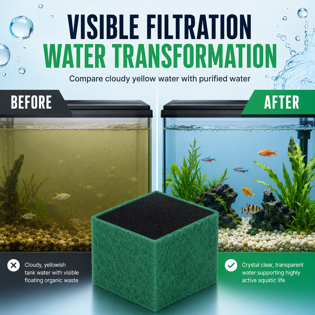 🐟Jetzt 50% sparen! Aktivkohle-Filterwürfel – unterstützen die Wasserreinigung, reduzieren Gerüche & Verfärbungen – einfach in den Filter geben ✨